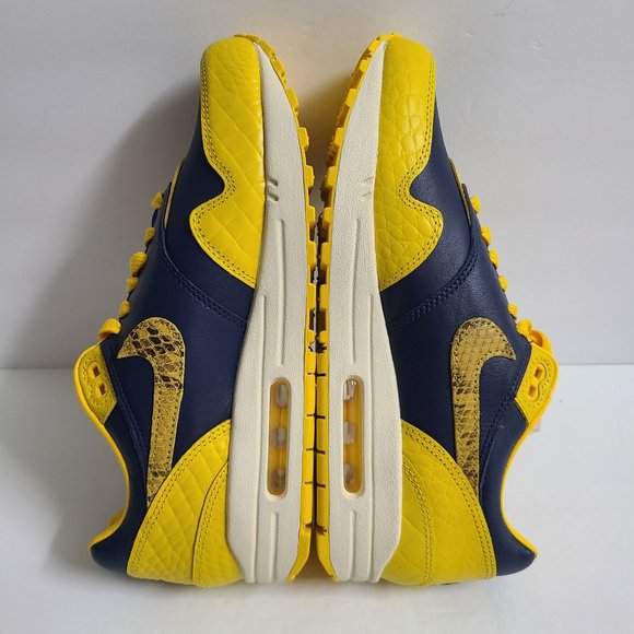 NEW Nike Womens Air Max 1 Premium Head To Head Shoes FJ5479-410 Size 9 Yellow - Picture 4 of 7